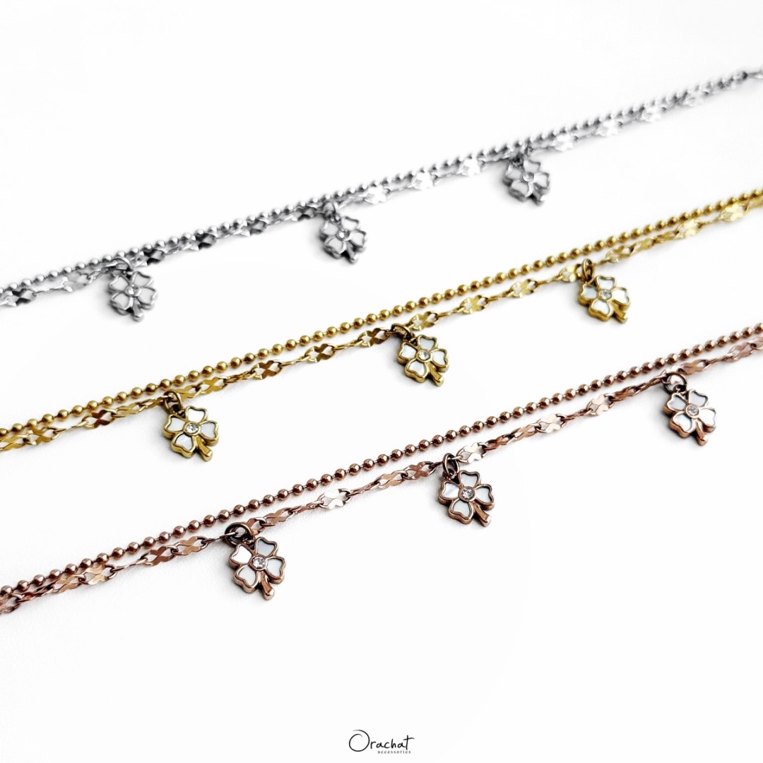  FORTUNE CLOVER 14K bracelet