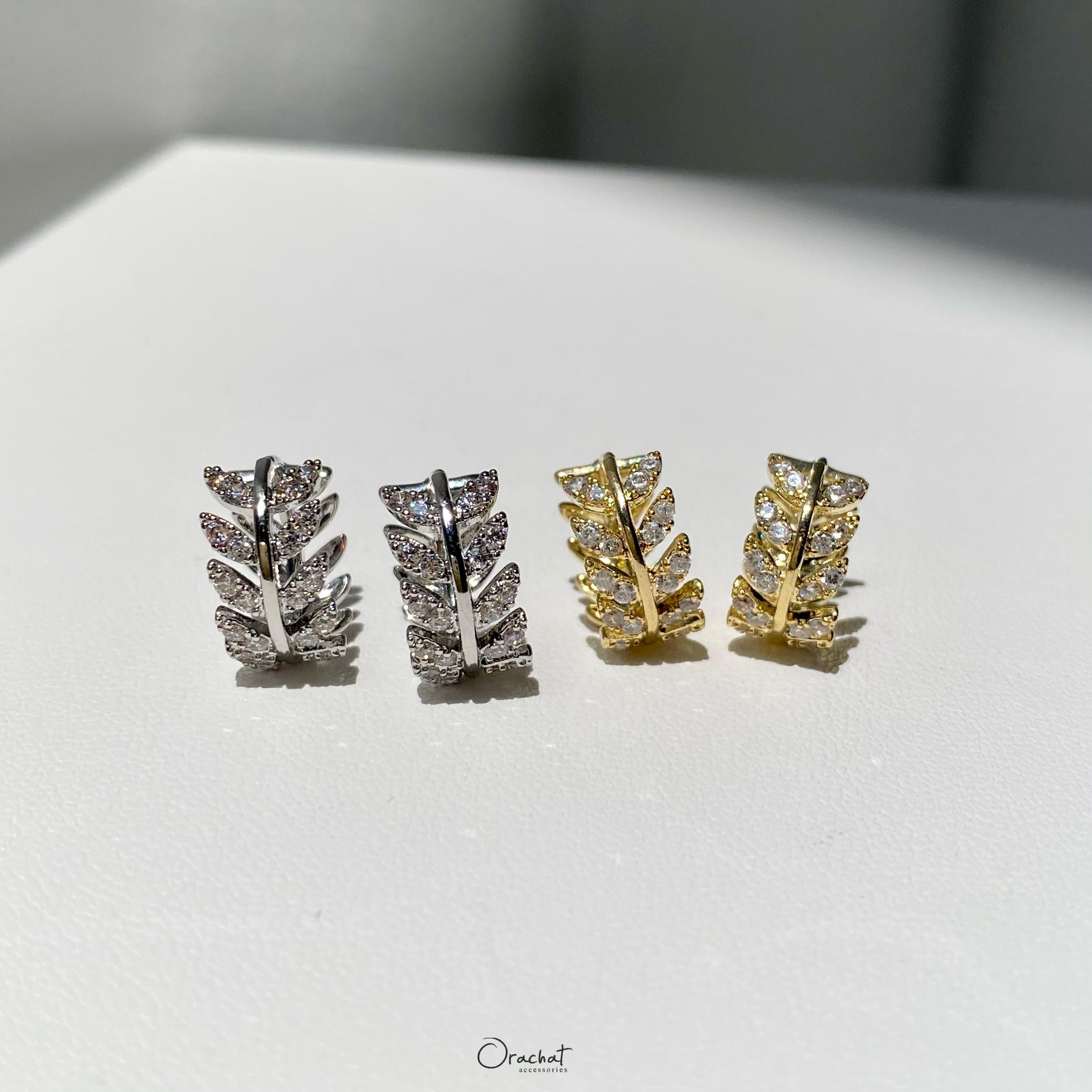 GLITTER OLIVE ROUND HOOP Earrings