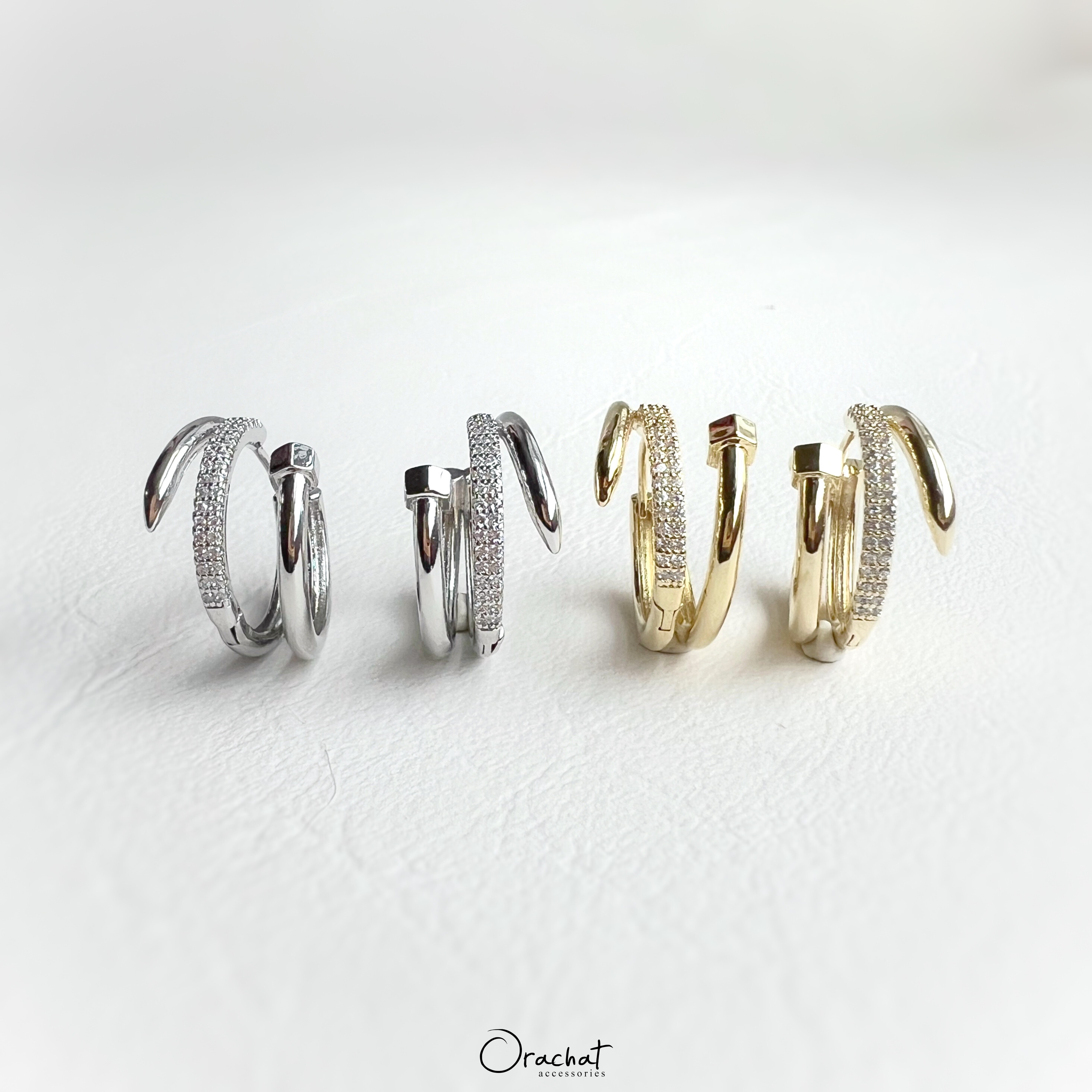  IVY NAIL 14K HOOP Earrings