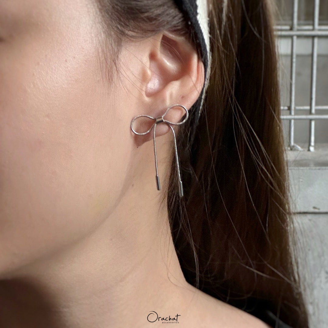  BOWIE RIBBON 14K Earrings