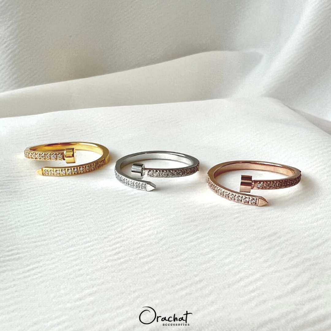 GLITTER NAIL 14K Ring